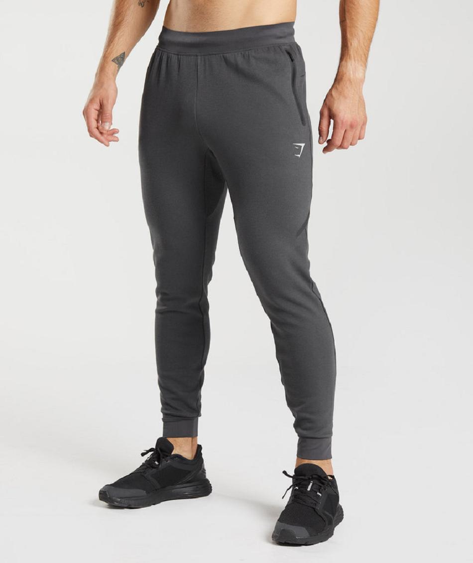 Spodnie Do Biegania Męskie Gymshark Apex Technical Czarne Szare | PL 3364BEX